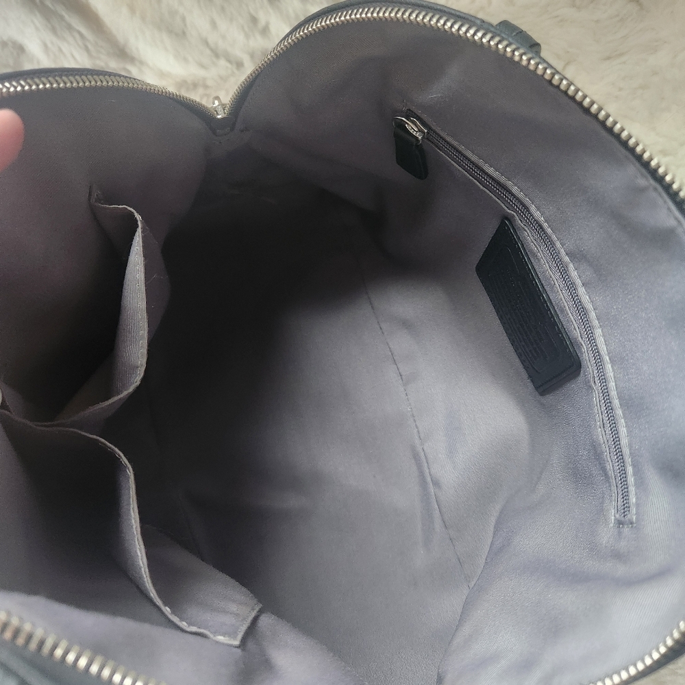 Coach Black Peyton Leather Cora Domed Satchel - Picture 7 of 16